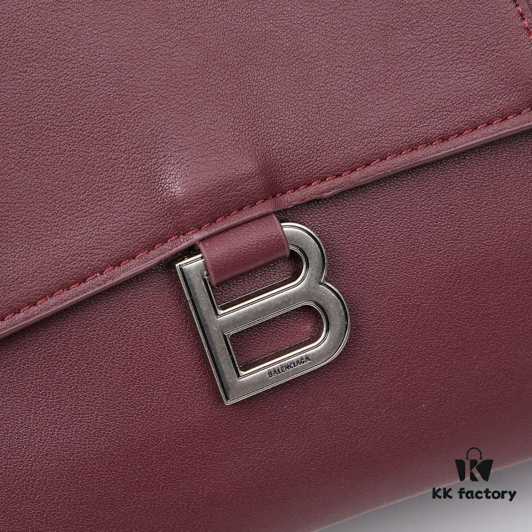 6930df736e68136f4d9b205e Medium Silver Buckle Bag (with Box) Balenciaga Latest Long Handle Hourglass Bag