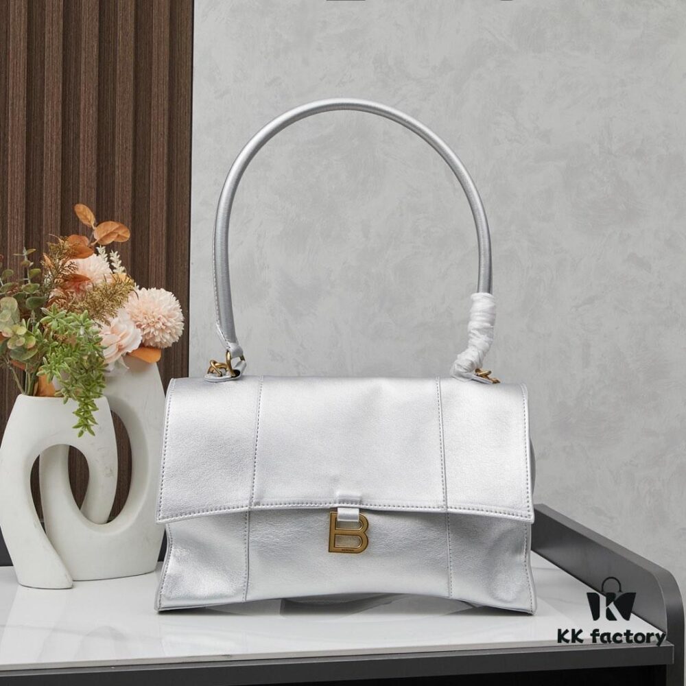 6930df806e68136f4d9b2075 Medium Gold-Tone Buckle Balenciaga Hourglass Handbag (Includes Box)