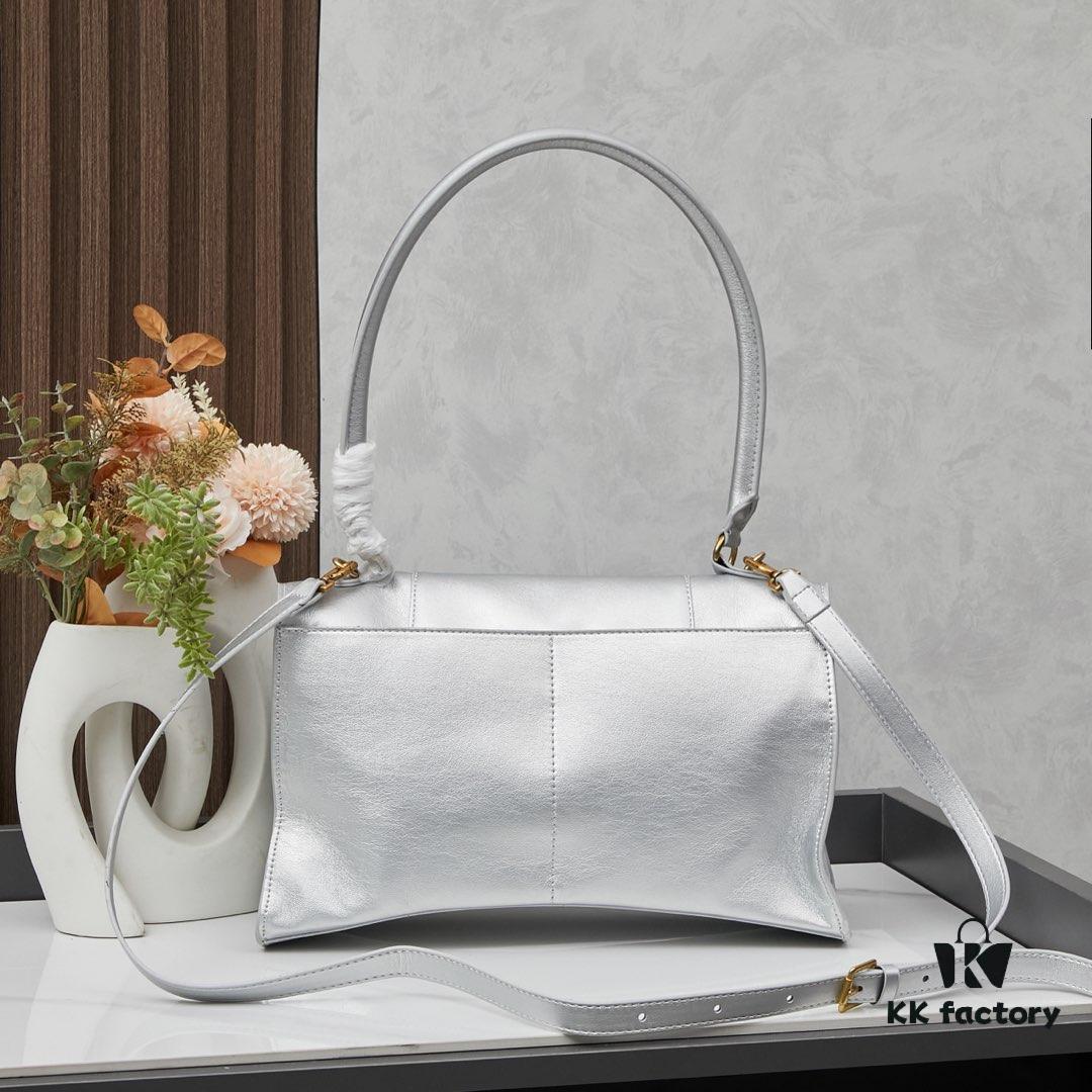 6930df836e68136f4d9b2078 Medium Gold-Tone Buckle Balenciaga Hourglass Handbag (with Box)