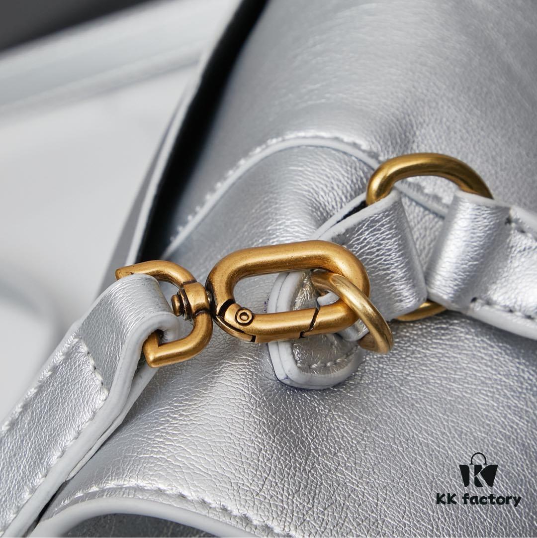 6930df836e68136f4d9b207a Medium Gold-Tone Buckle Balenciaga Hourglass Handbag (with Box)