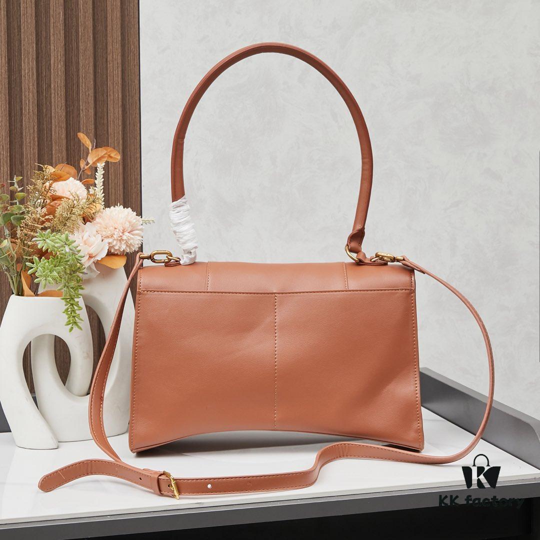 6930df876e68136f4d9b207f Medium Gold-Tone Buckle Balenciaga Hourglass Handbag (with Box)