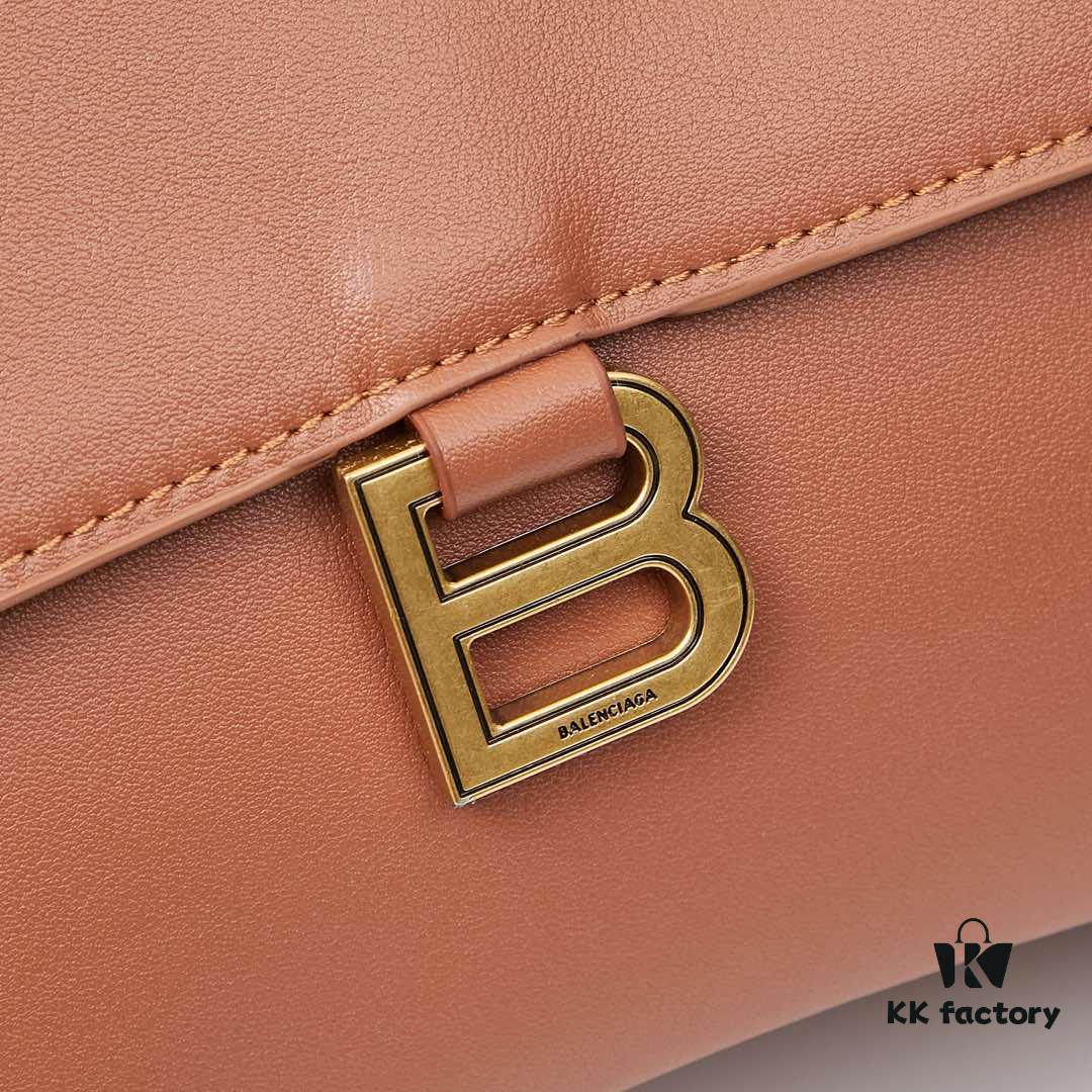 6930df886e68136f4d9b2081 Medium Gold-Tone Buckle Balenciaga Hourglass Handbag (with Box)