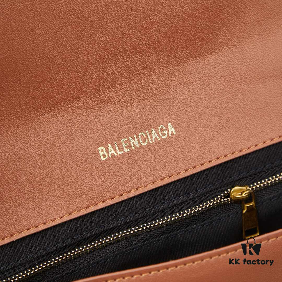 6930df8a6e68136f4d9b2084 Medium Gold-Tone Buckle Balenciaga Hourglass Handbag (with Box)