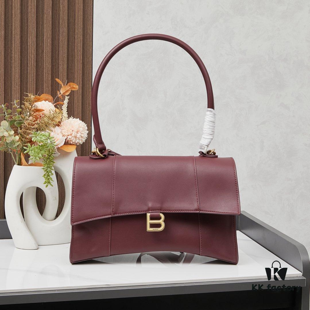 6930df8a6e68136f4d9b2086 Medium Gold Buckle Bag (with Box) Balenciaga Latest Long Handle Hourglass Bag