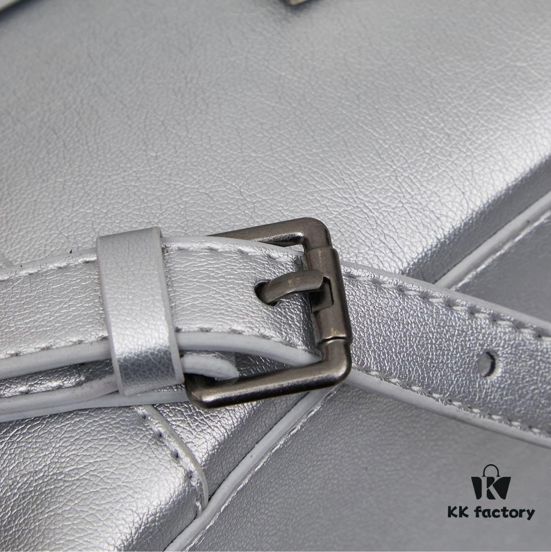 6930df996e68136f4d9b209f Small Silver Buckle (With Box) Balenciaga Latest Long Handle Hourglass Bag