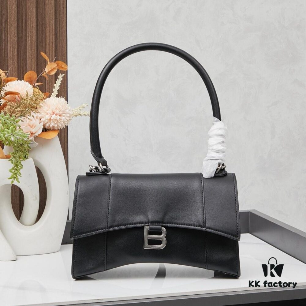 6930df9a6e68136f4d9b20a1 Small Silver Buckle (With Box) Balenciaga Latest Long Handle Hourglass Bag