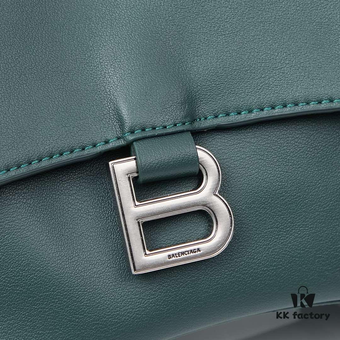 6930dfa36e68136f4d9b20af Small Silver Buckle (with Box) Balenciaga Latest Long Handle Hourglass Bag