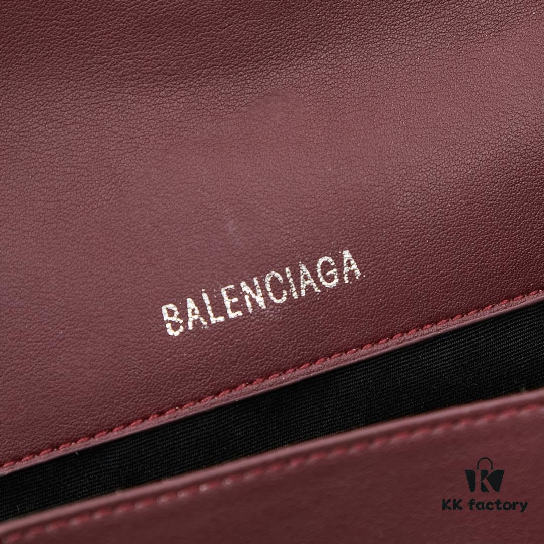 6930dfaa6e68136f4d9b20ba Small Silver Buckle (with Box) Balenciaga Latest Long Handle Hourglass Bag