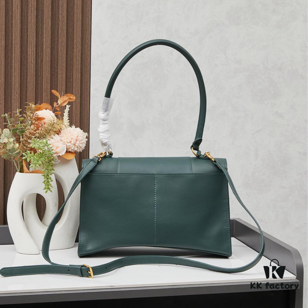 6930dfbf6e68136f4d9b20da Small Gold-Plated Buckle Bag (With Box) Balenciaga Latest Long Handle Hourglass Tote