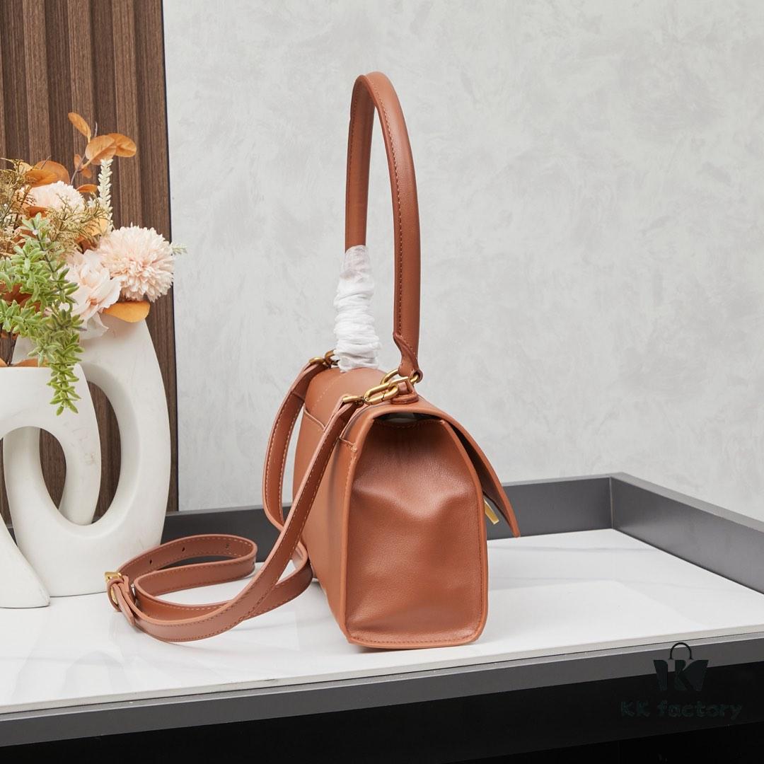 Small Gold Hardware (with Box) Balenciaga Latest Long Handle Hourglass Bag