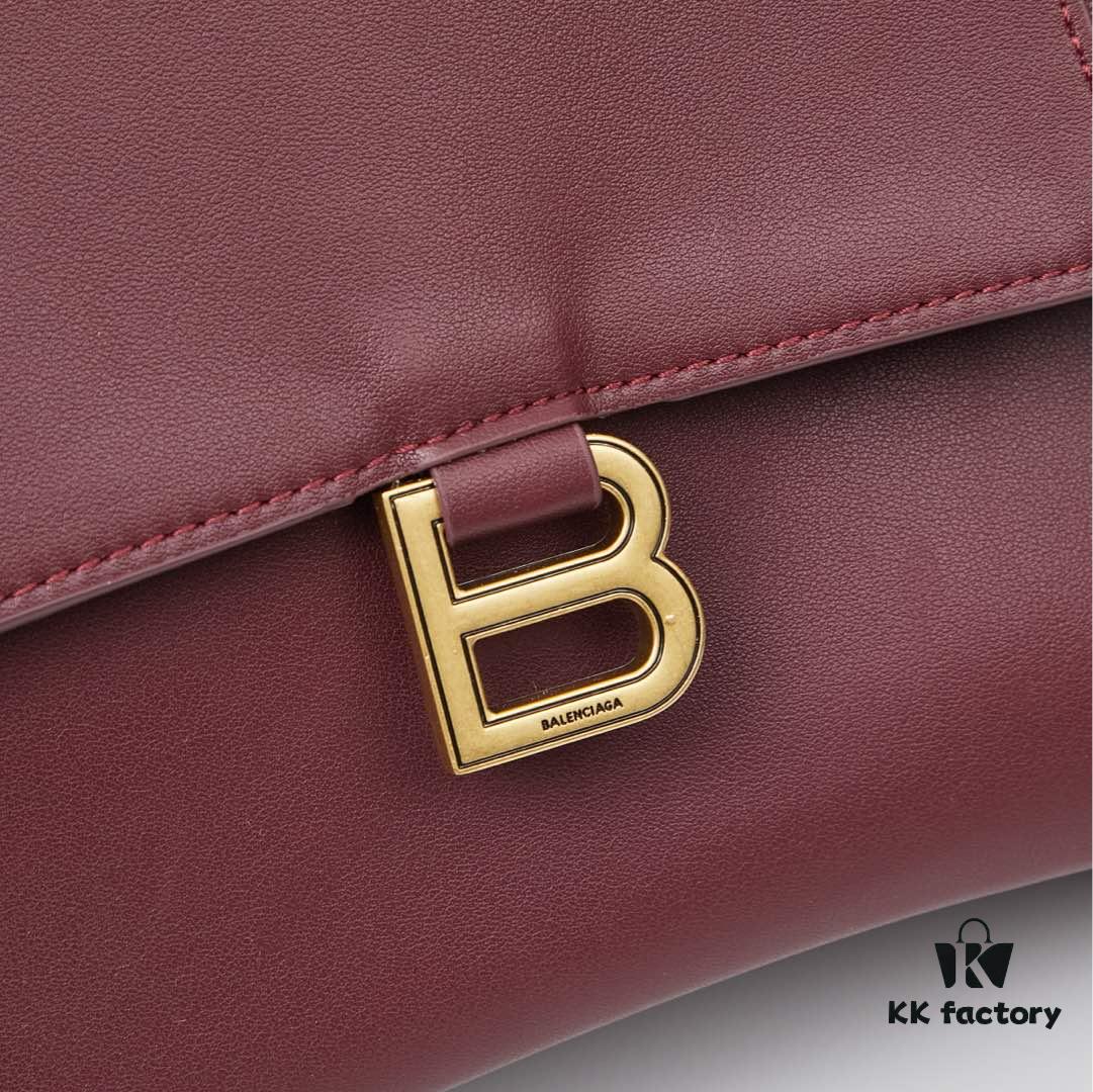 6930dfcb6e68136f4d9b20ee Small Gold-Tone Buckle Bag (with Box) Balenciaga Latest Long Handle Hourglass Tote