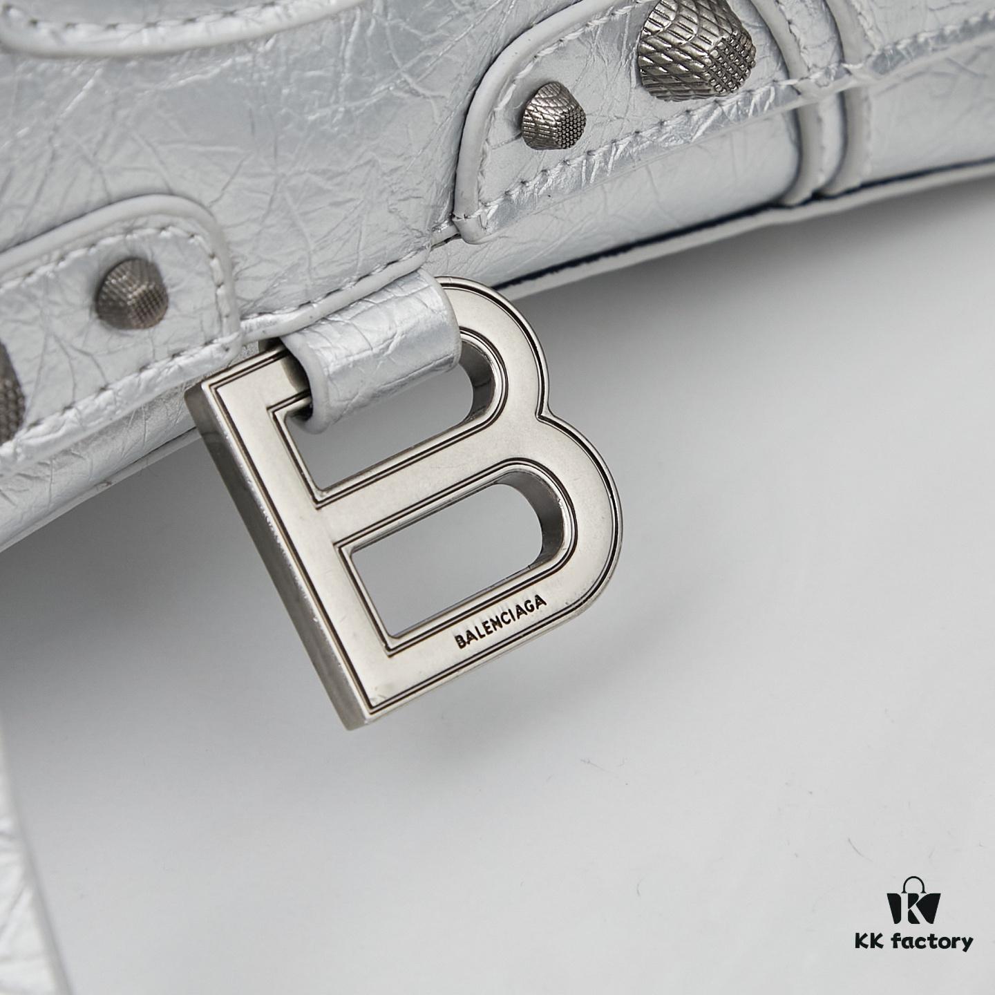 6930dfd96e68136f4d9b2101 Small Balenciaga Hourglass Motorcycle Bag with Box