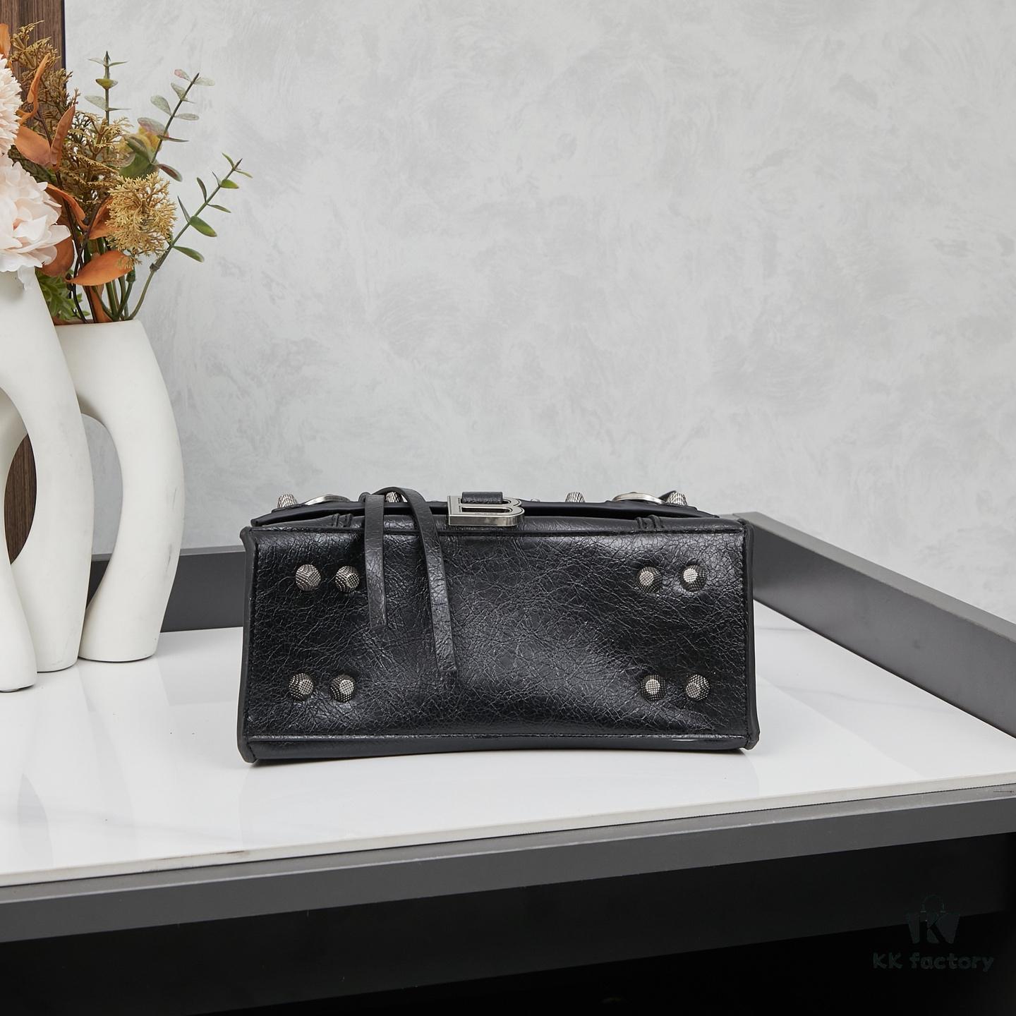 Small Balenciaga Hourglass Motorcycle Bag with Box