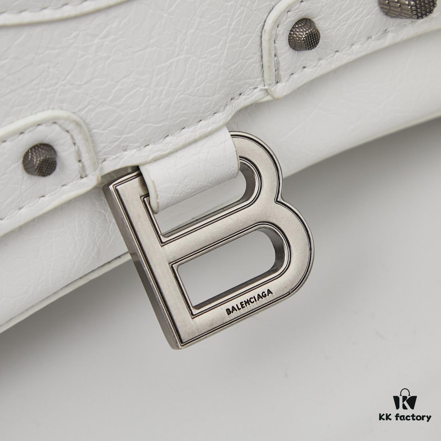 6930dff16e68136f4d9b211f Large Balenciaga Hourglass Motorcycle Bag with Box