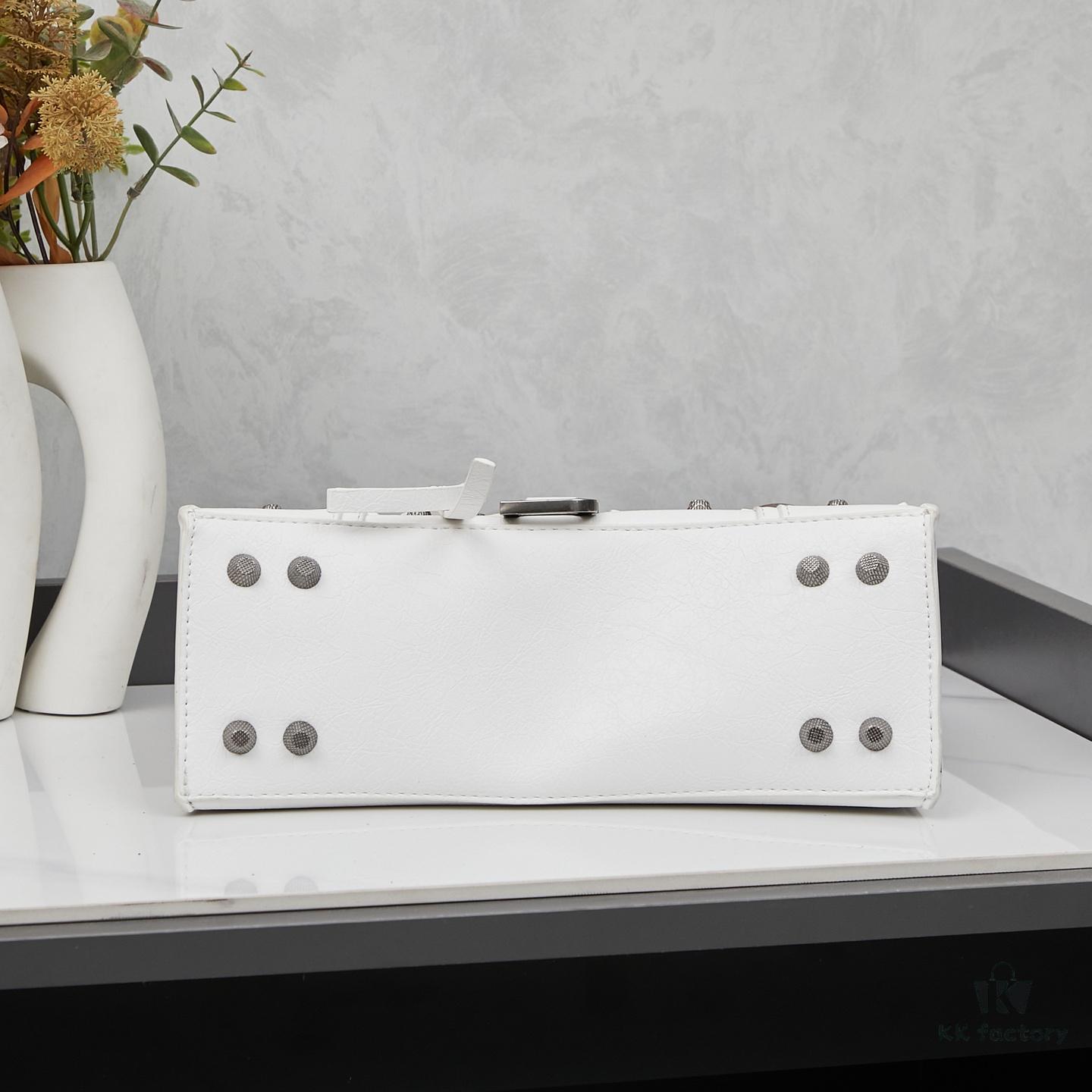 6930dff16e68136f4d9b2120 Large Balenciaga Hourglass Motorcycle Bag with Box