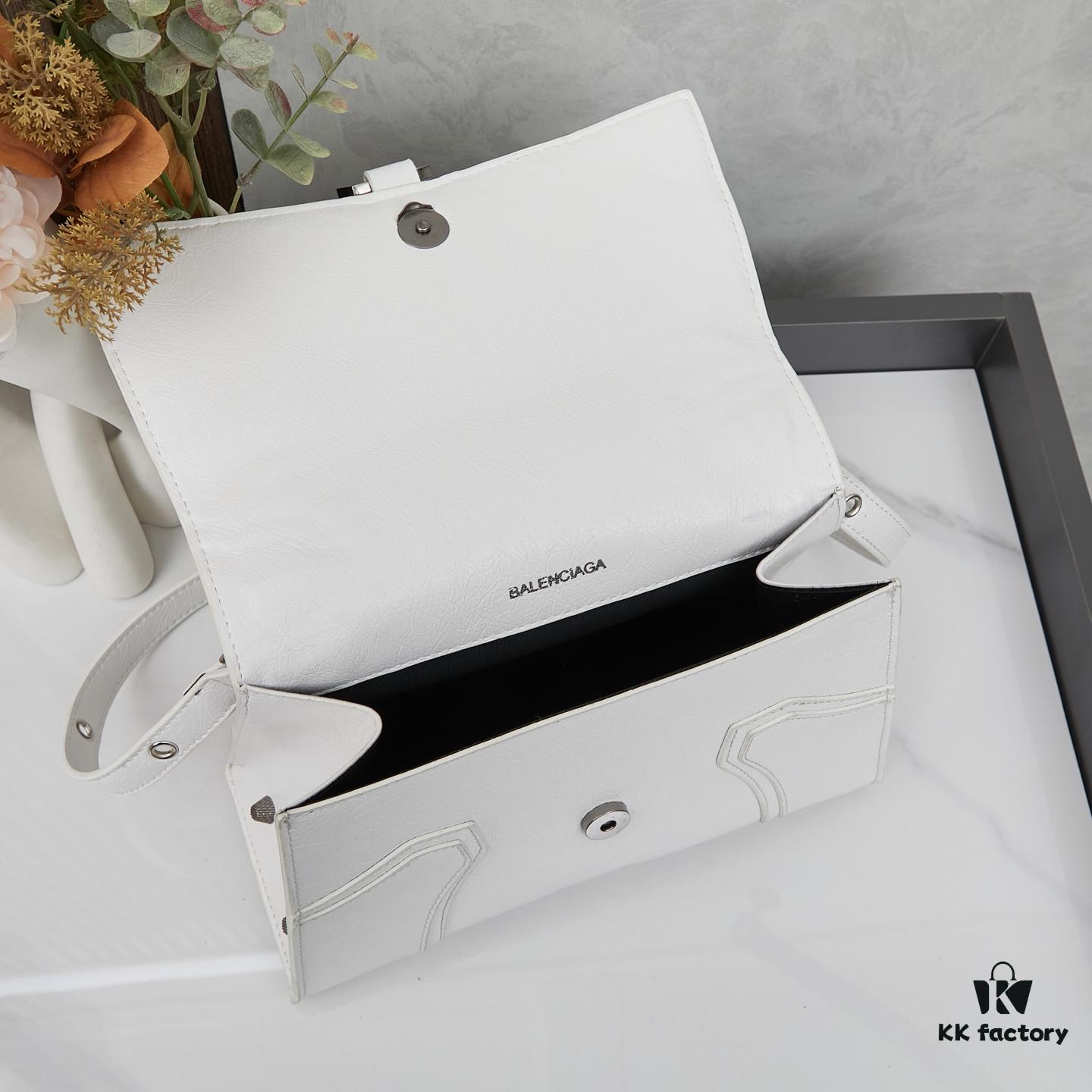 6930dff46e68136f4d9b2123 Large Balenciaga Hourglass Motorcycle Bag with Box