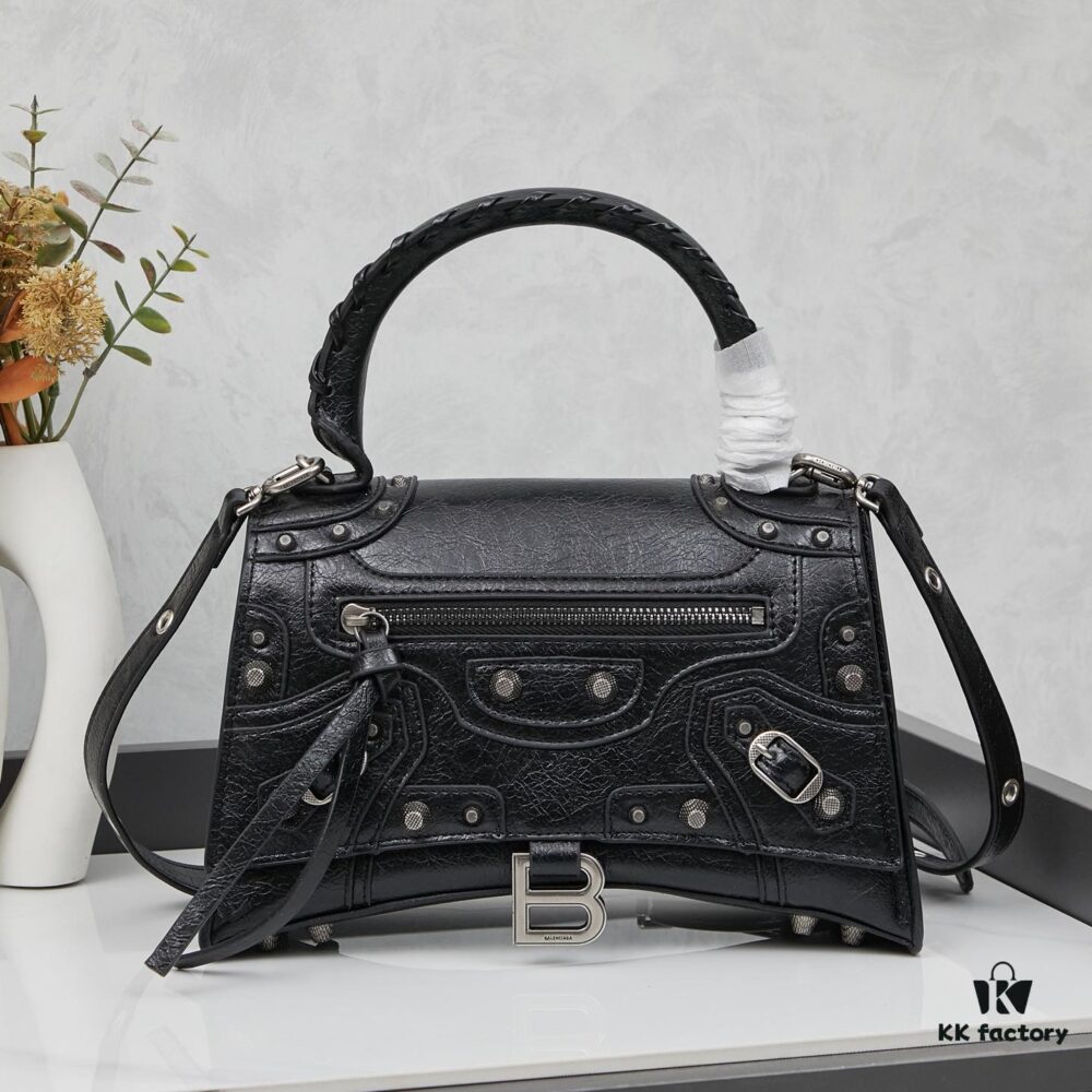 6930dfff6e68136f4d9b212e Large Balenciaga Hourglass Motorcycle Bag with Box