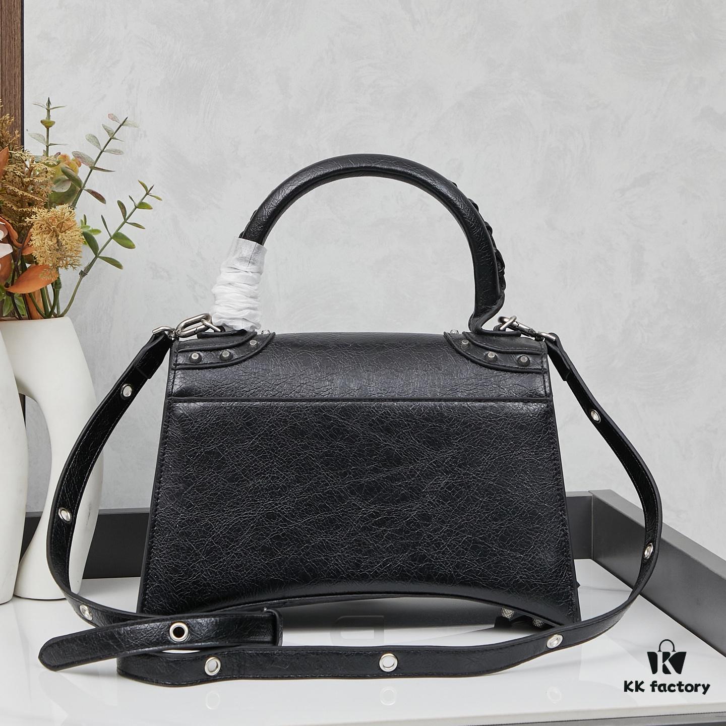 6930e0006e68136f4d9b212f Large Balenciaga Hourglass Motorcycle Bag with Box