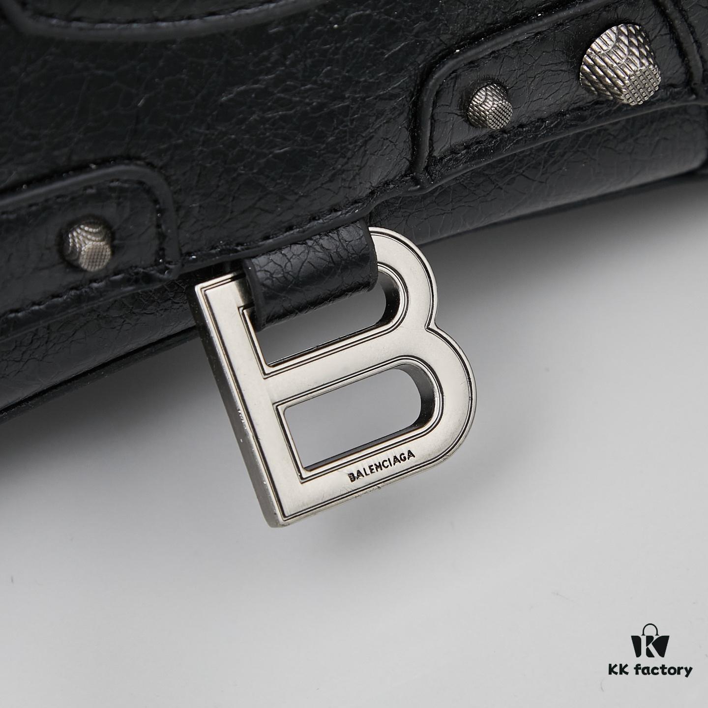 6930e0036e68136f4d9b2132 Large Balenciaga Hourglass Motorcycle Bag with Box