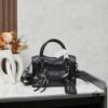 6930e0236e68136f4d9b215d Small Silver Buckle Balenciaga Motorcycle Bag with Box - Gaint City Collection