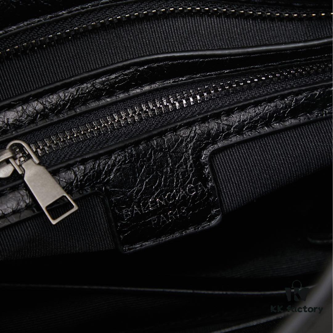 6930e0266e68136f4d9b2162 Small Silver Buckle Balenciaga Motorcycle Bag with Box - Gaint City Collection
