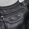 Balenciaga Motorcycle Bag in Medium Size with Silver Buckle, Includes Box