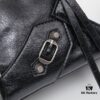 Balenciaga Motorcycle Bag in Medium Size with Silver Buckle, Includes Box