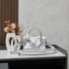 6930e0386e68136f4d9b217a Small Silver-Clasp Balenciaga Motorcycle Bag with Box