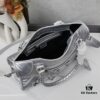 Balenciaga Motorcycle Bag Medium Size with Silver Buckle, Includes Box