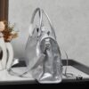 6930e0436e68136f4d9b218d Large Silver Buckle Balenciaga Motorcycle Bag with Box - Gaint City Series