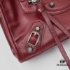 6930e04a6e68136f4d9b219a Small Silver Buckle Balenciaga Motorcycle Bag with Box