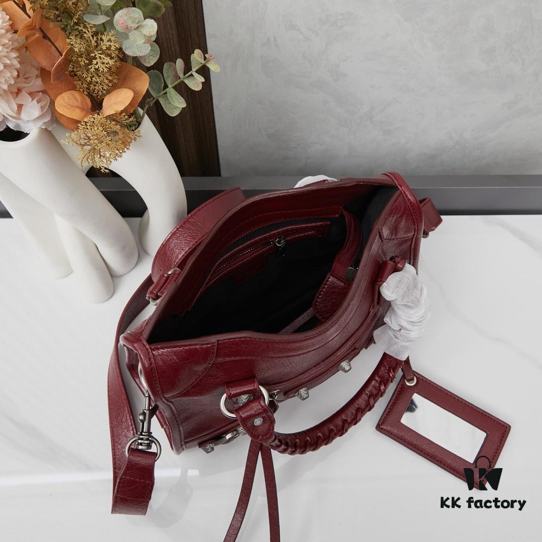 6930e04b6e68136f4d9b219c Small Silver Buckle Balenciaga Motorcycle Bag with Box