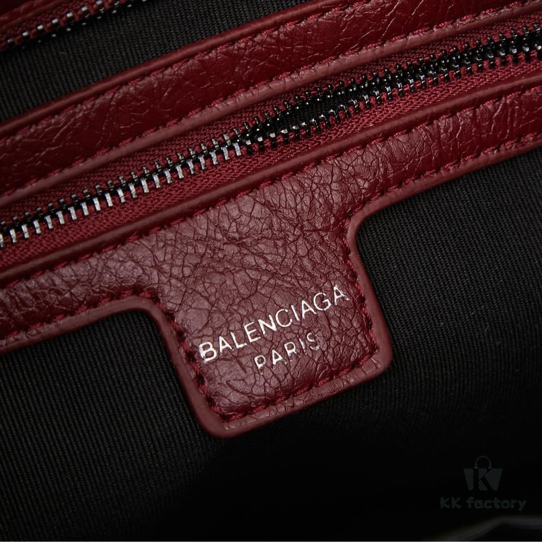 6930e0506e68136f4d9b21a5 Balenciaga Motorcycle Bag in Medium Size with Silver Buckle, Includes Box