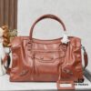 Large Silver Buckle Balenciaga Motorcycle Bag with Box