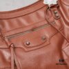 Large Silver Buckle Balenciaga Motorcycle Bag with Box