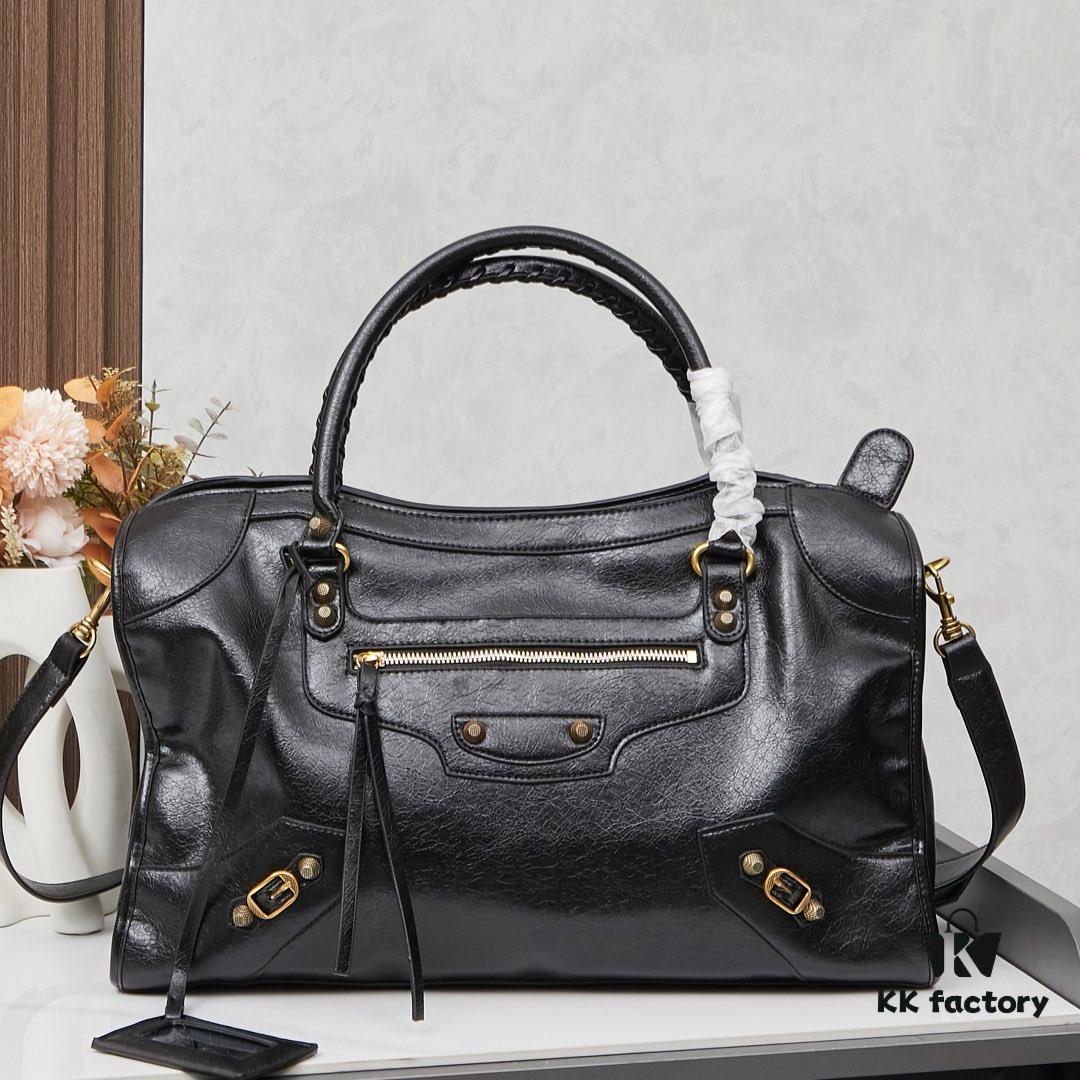 6930e0746e68136f4d9b21de Large Gilded Button Balenciaga Motorcycle Bag with Box