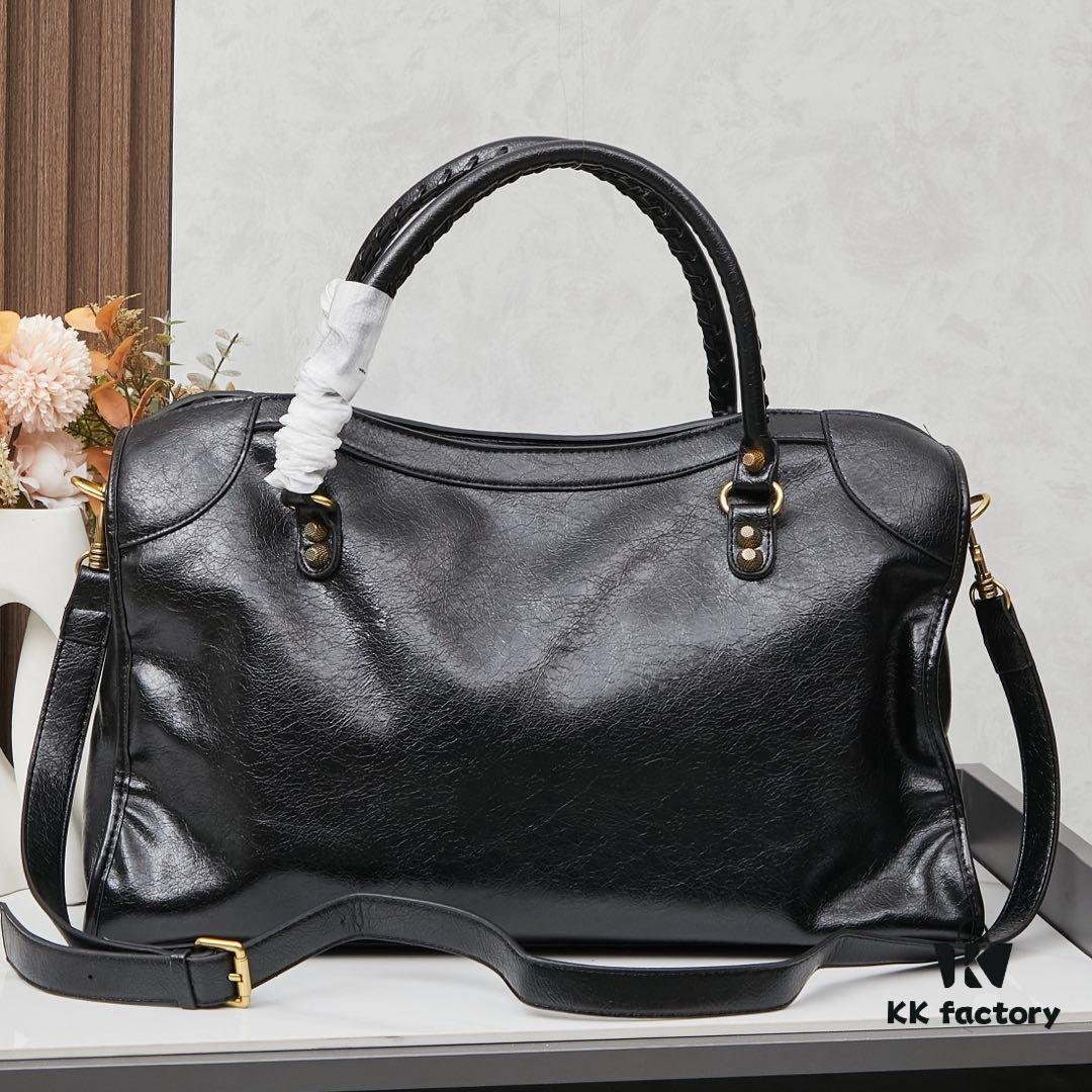 6930e0756e68136f4d9b21df Large Gilded Button Balenciaga Motorcycle Bag with Box