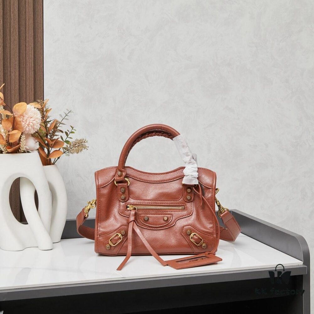 6930e0896e68136f4d9b2203 Balenciaga Gaint City Small Motorcycle Bag with Gold Buckle 💰 Including Box