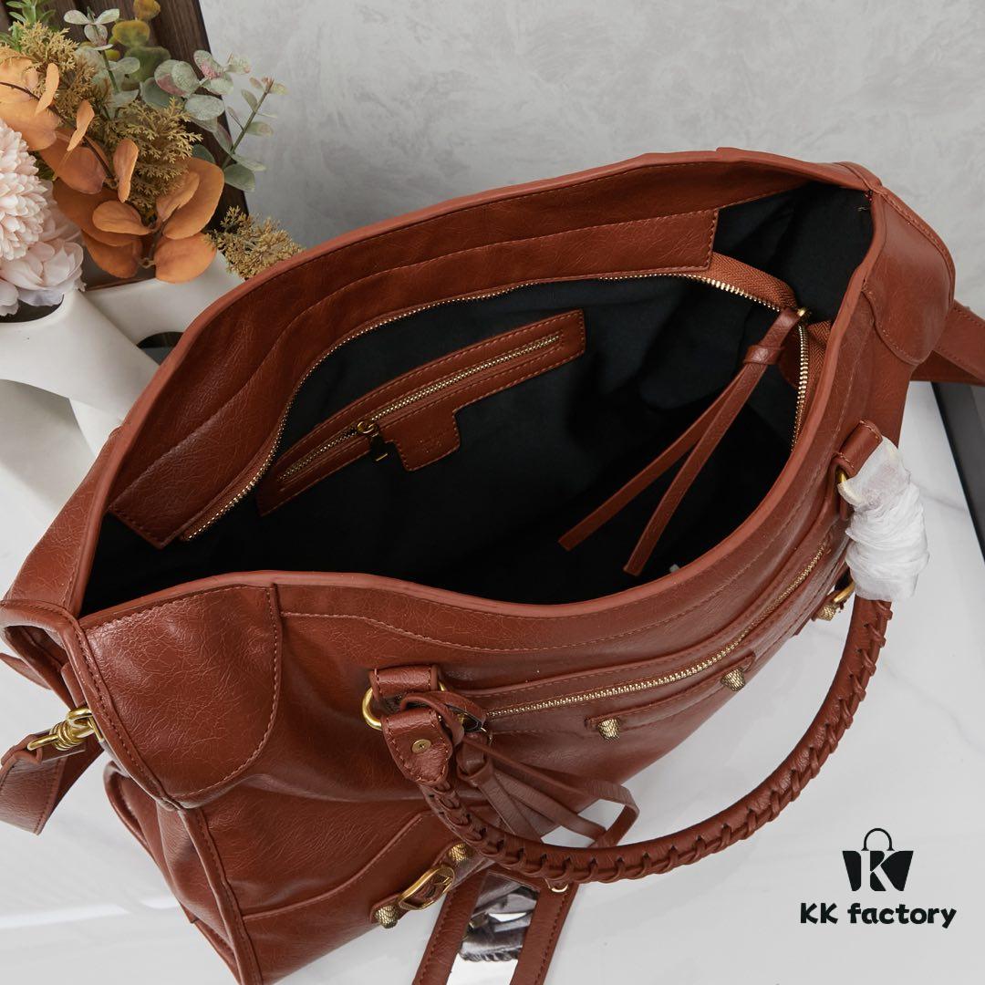 6930e09a6e68136f4d9b221c Large Golden Buckle Balenciaga Motorcycle Bag with Box
