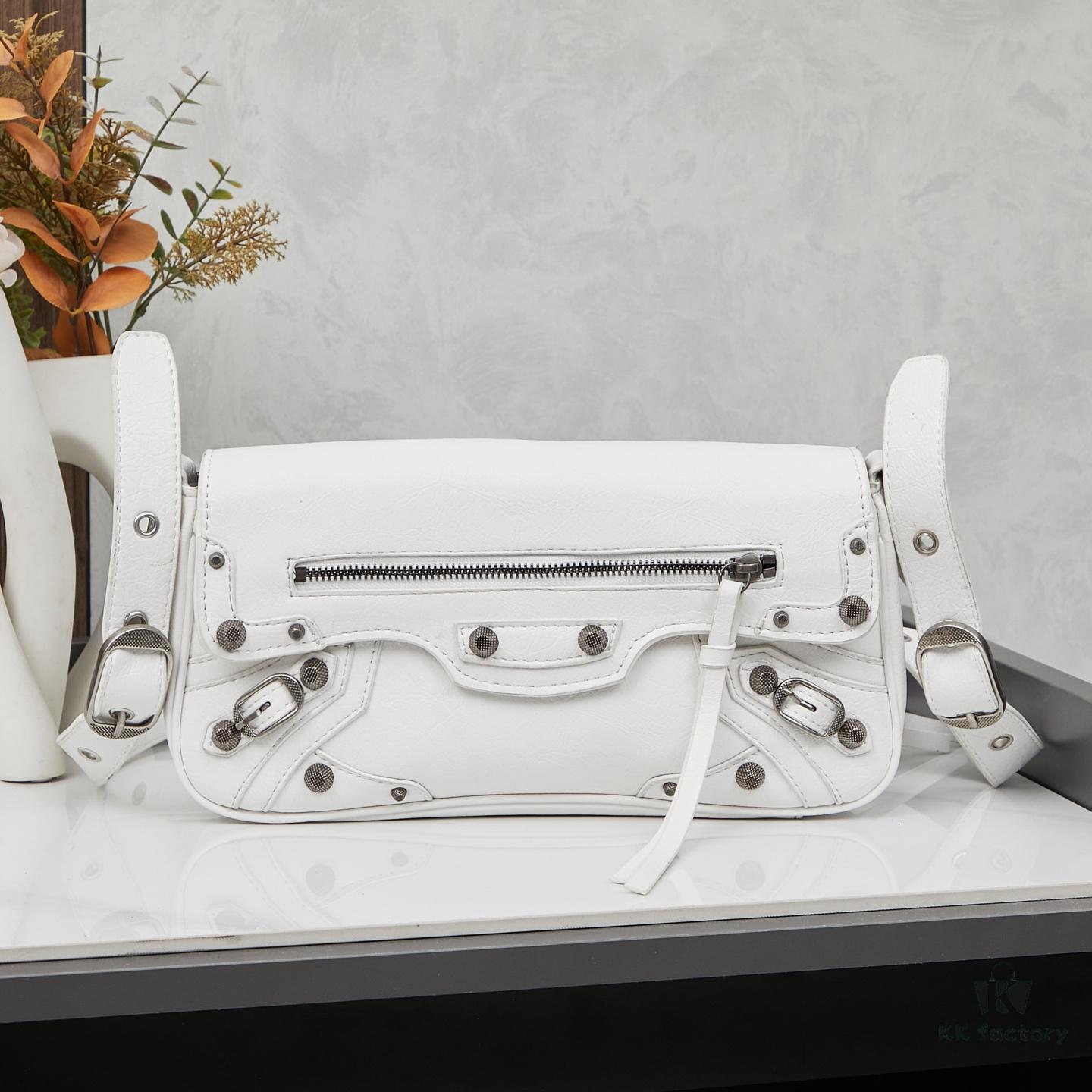 Balenciaga Le Cagole Sling Bag - New Arrival, Baguette Style, Italian Imported Leather