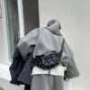 6930e0df6e68136f4d9b2266 Balenciaga LE CAGOLE MEDIUM BUM BAG IN BLACK TEXTURED LAMB LEATHER