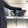 6930e0e86e68136f4d9b2271 Balenciaga LE CAGOLE MEDIUM BUM BAG IN BLACK TEXTURED LAMB LEATHER