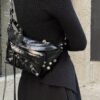 6930e0e96e68136f4d9b2272 Balenciaga LE CAGOLE MEDIUM BUM BAG IN BLACK TEXTURED LAMB LEATHER