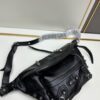 6930e0ef6e68136f4d9b227c Balenciaga LE CAGOLE ||| LE CAGOLE MEN Medium Waist Bag in Black Fine-Grain Lambskin
