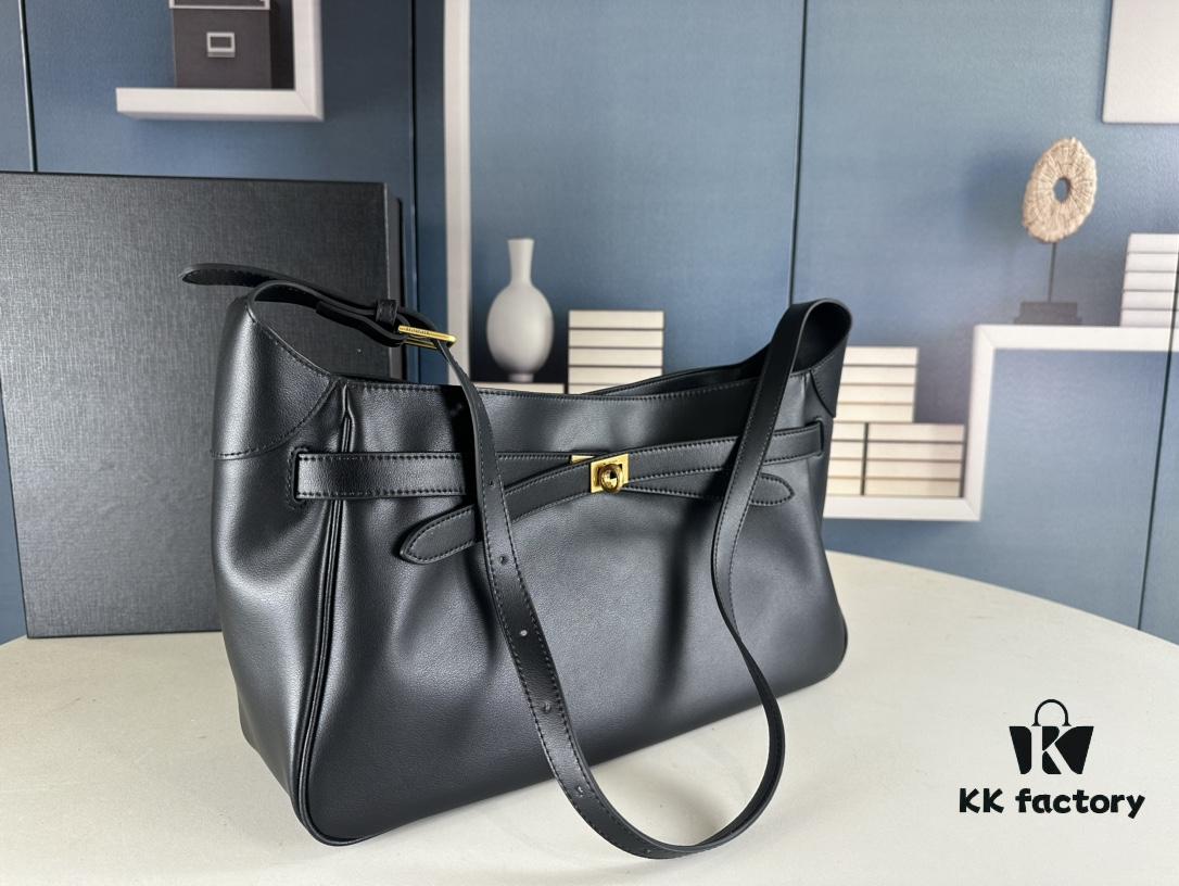 6930e1a46e68136f4d9b2359 New Balenciaga Winter 24 Collection Re-see Shoulder Bucket Bag, Full-Grain Leather, Minimalist Luxury Design, Upcycled Motorcycle Glove Handbag with Keychain Closure, Effortlessly Chic Look