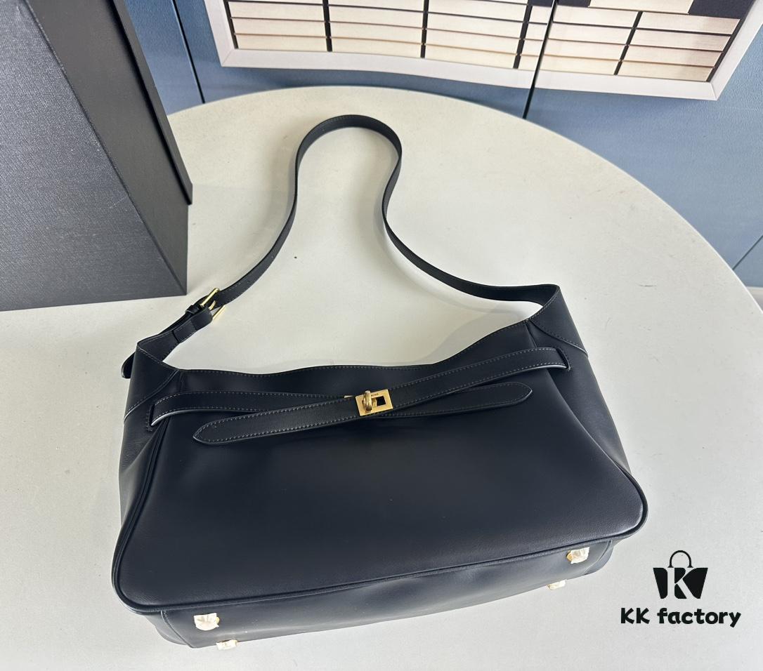 6930e1a86e68136f4d9b235f New Balenciaga Winter 24 Collection Re-see Shoulder Bucket Bag, Full-Grain Leather, Minimalist Luxury Design, Upcycled Motorcycle Glove Handbag with Keychain Closure, Effortlessly Chic Look