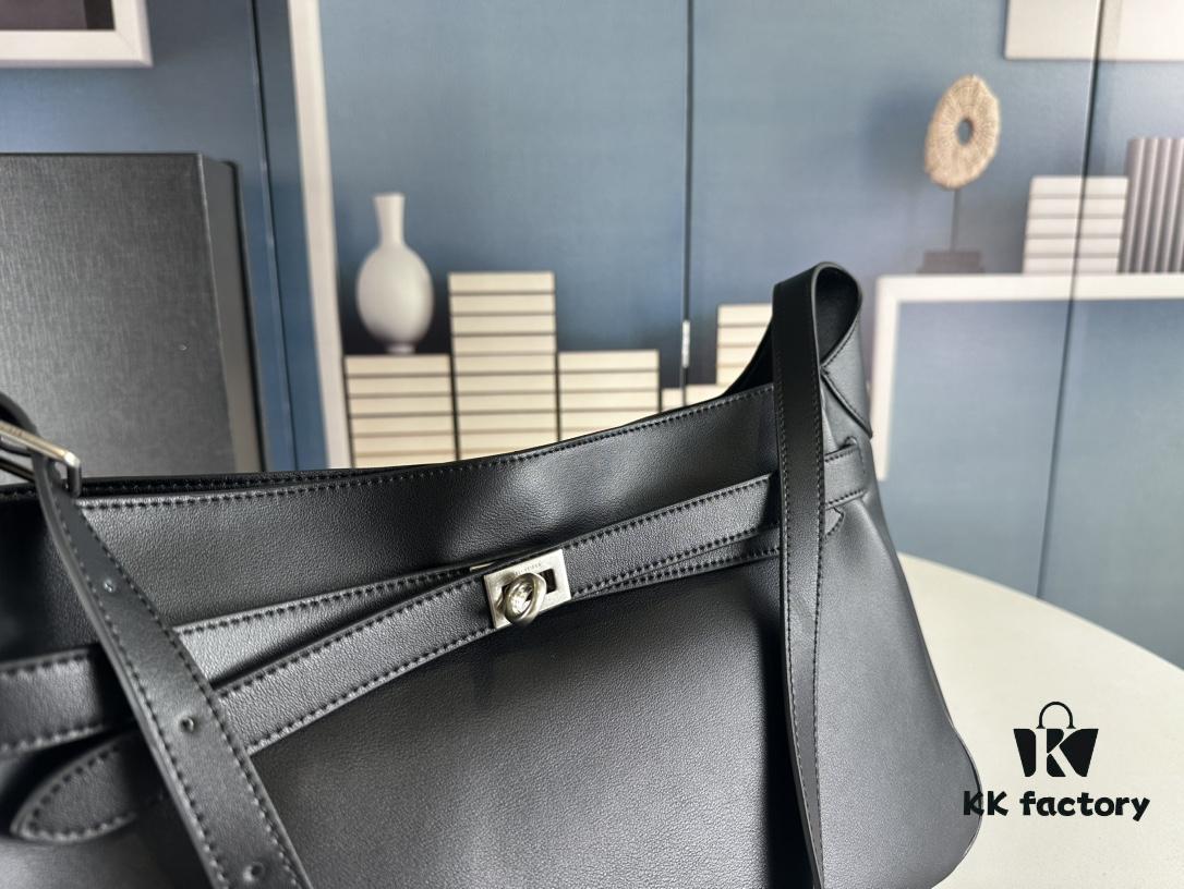 6930e1ae6e68136f4d9b2367 New BALENCIAGA Winter 24 Collection Re-See Shoulder Bucket Bag, Full-Grain Leather, Minimalist Luxury Design, Upcycled Motorbike Glove Clutch with Keychain Closure, Effortlessly Chic Look
