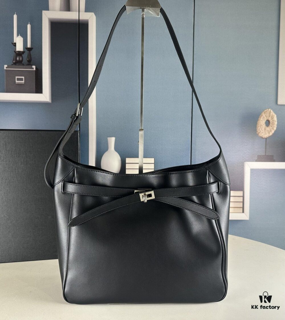 6930e1c36e68136f4d9b2380 New Balenciaga Winter 24 Collection Re-See Shoulder Bucket Bag, Top-Grain Leather, Minimalist Luxury Design, Recycled Motorcycle Glove Handbag with Keychain Closure, Elegant and Sophisticated Look
