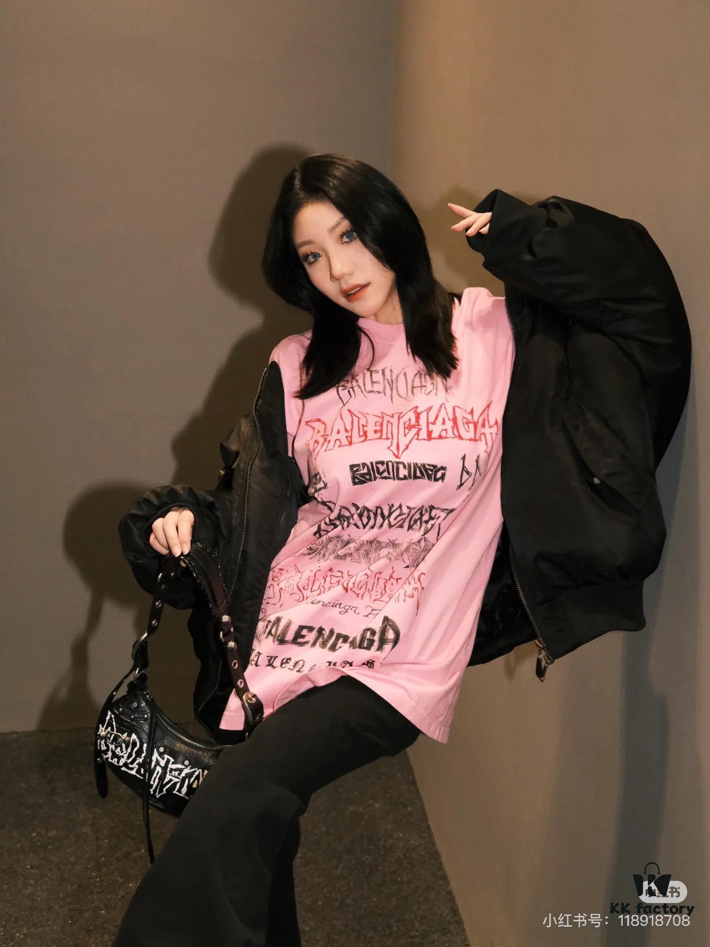 6930e1d16e68136f4d9b2396 Balenciaga 24 DIY METAL Graffiti Print Long Sleeve/Short Sleeve T-Shirt
