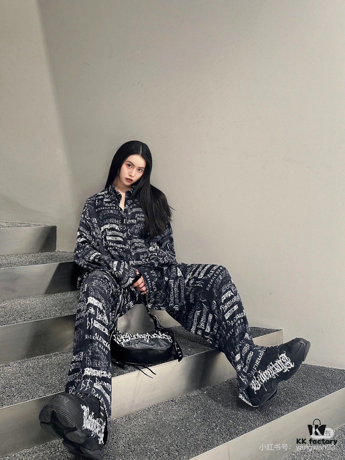 6930e1d66e68136f4d9b239a Balenciaga 24 DIY METAL Graffiti Print Long Sleeve/Short Sleeve T-Shirt